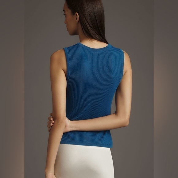 NWT Pilcro Sheer Twist Detail Sweater in Blue - Picture 6 of 15